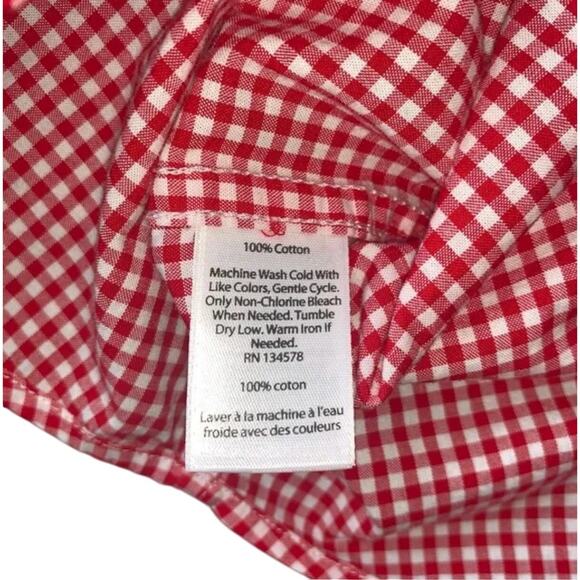 Vineyard Vines Performance Red Gingham Shirt Boys 4T Whale Button Down - Picture 7 of 8
